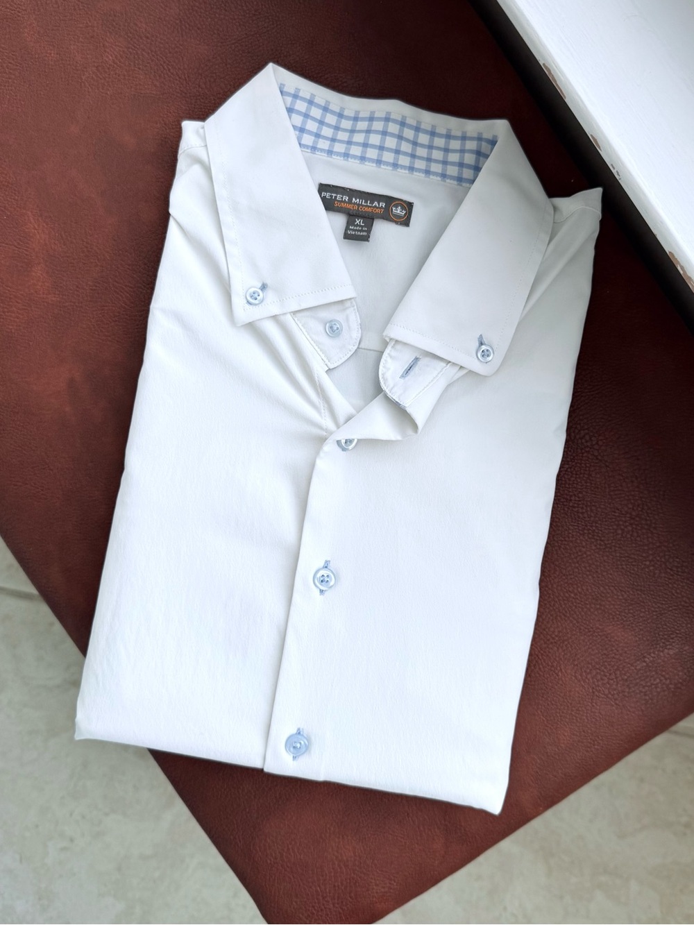 Peter Millar Summer Comfort White Button Down | XL